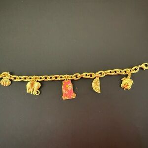 Lilly Pulitzer Gold Charm Bracelet
